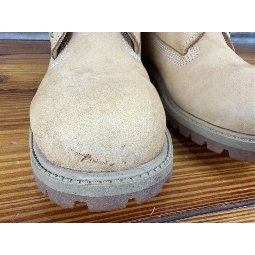 Timberland Premium 6 Inch Waterproof Boots Wheat Nubuck Juniors Kids Size 7M